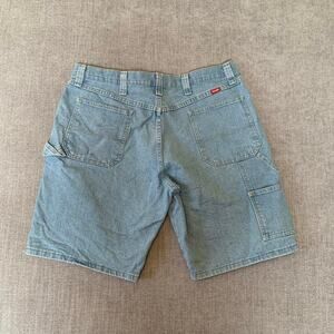 Wrangler wash blue denim baggy carpenter Shorts